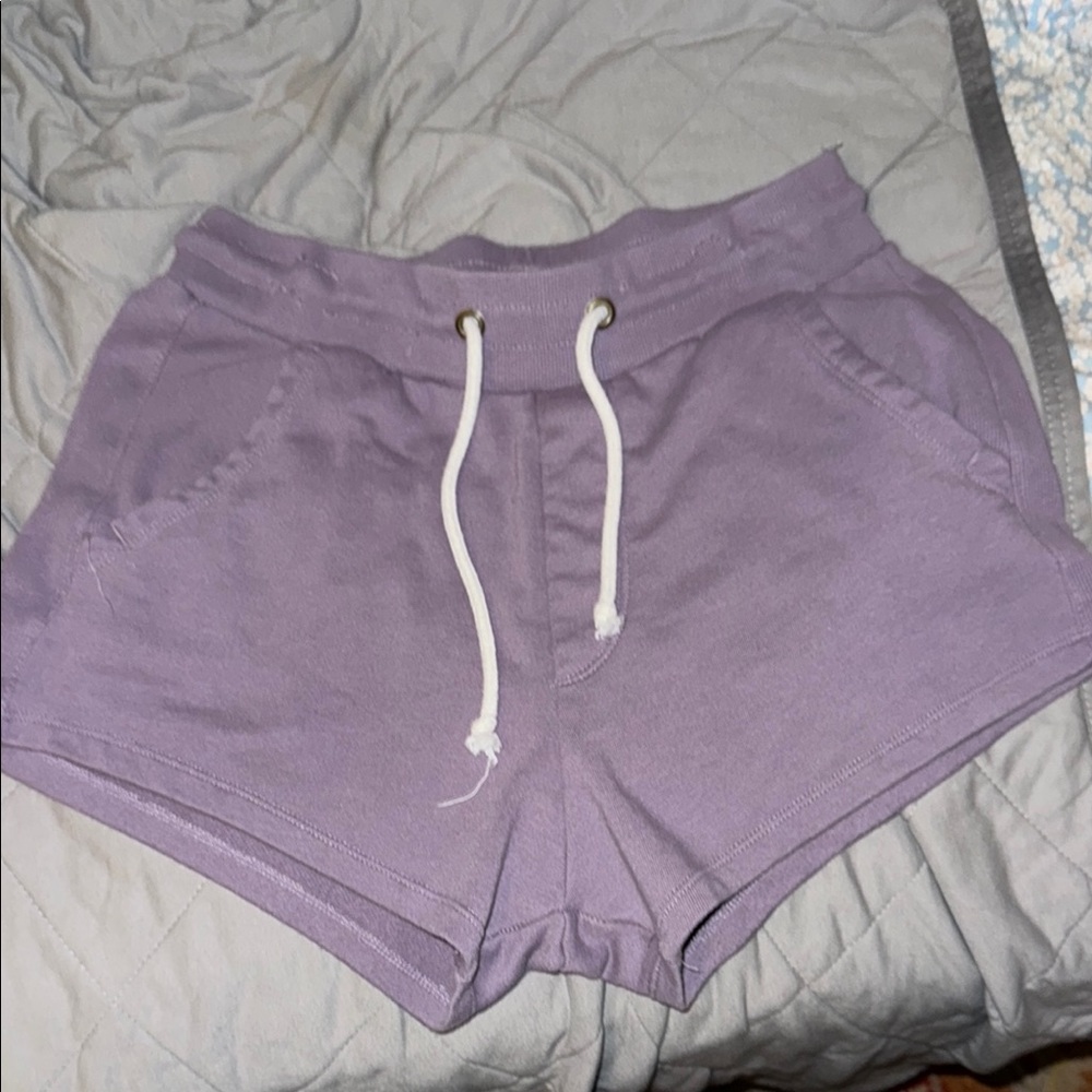 Fashion Nova Purple Athletic Shorts with Drawstring Waist